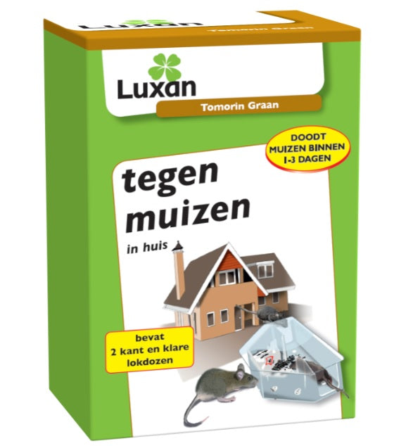 Luxan Tomorin Muizengif Graan Lokdoos 6 x 2 st
